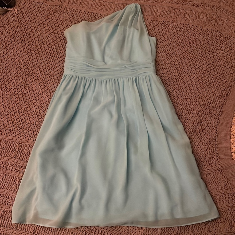 light blue bridesmaid dress, size 12, alfred angelo